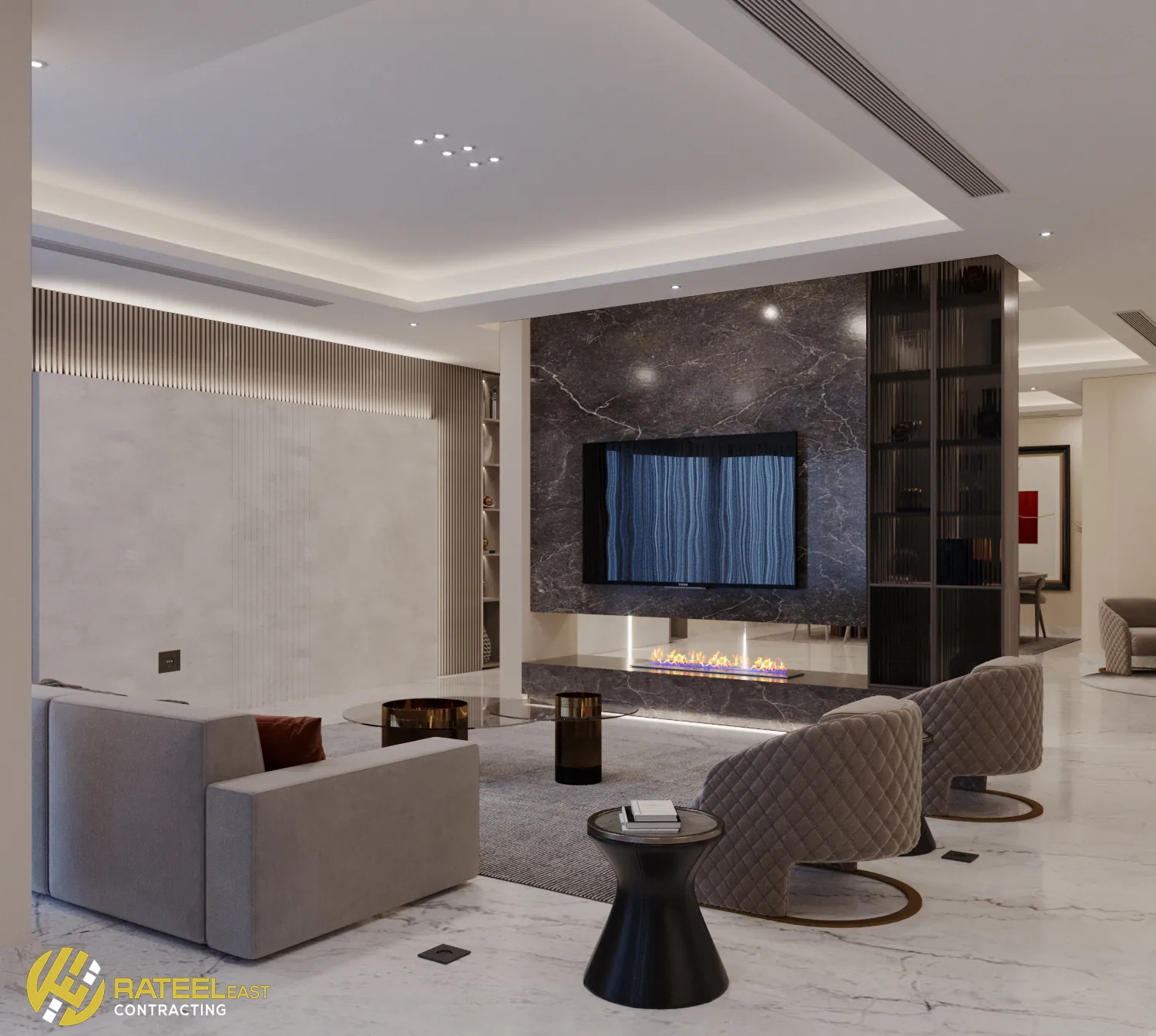 تصميم مكاتب في السعودية شركة رتيل للمقاولات والبناء